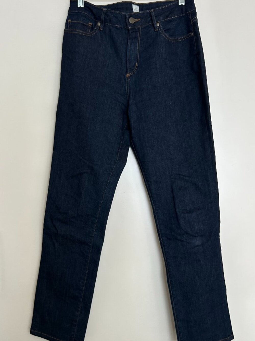Ann Mashburn Dark Indigo Straight Leg Jeans, Excellent Used Condition